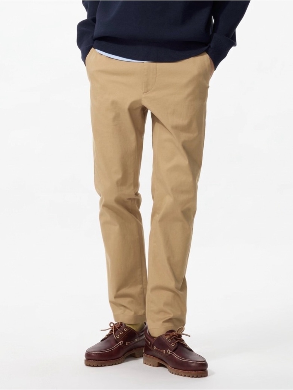 UNIQLO Men's Classic Brown / Tan Chino Pants SLIM FIT 35-( 30inch inseam)